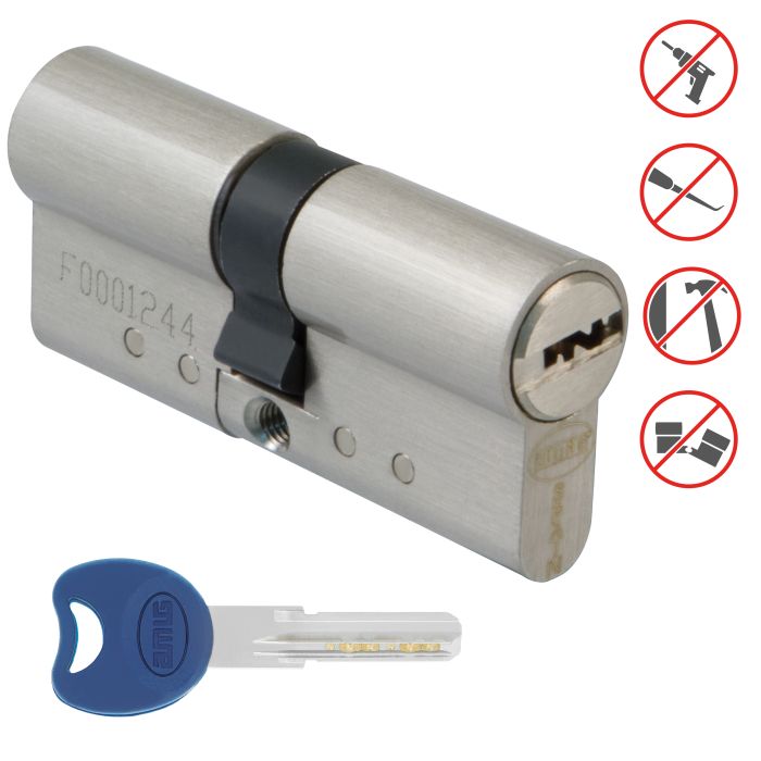 CILINDRO SEGURIDAD 1000 (D.E) 30X50MM CROMADO MATE